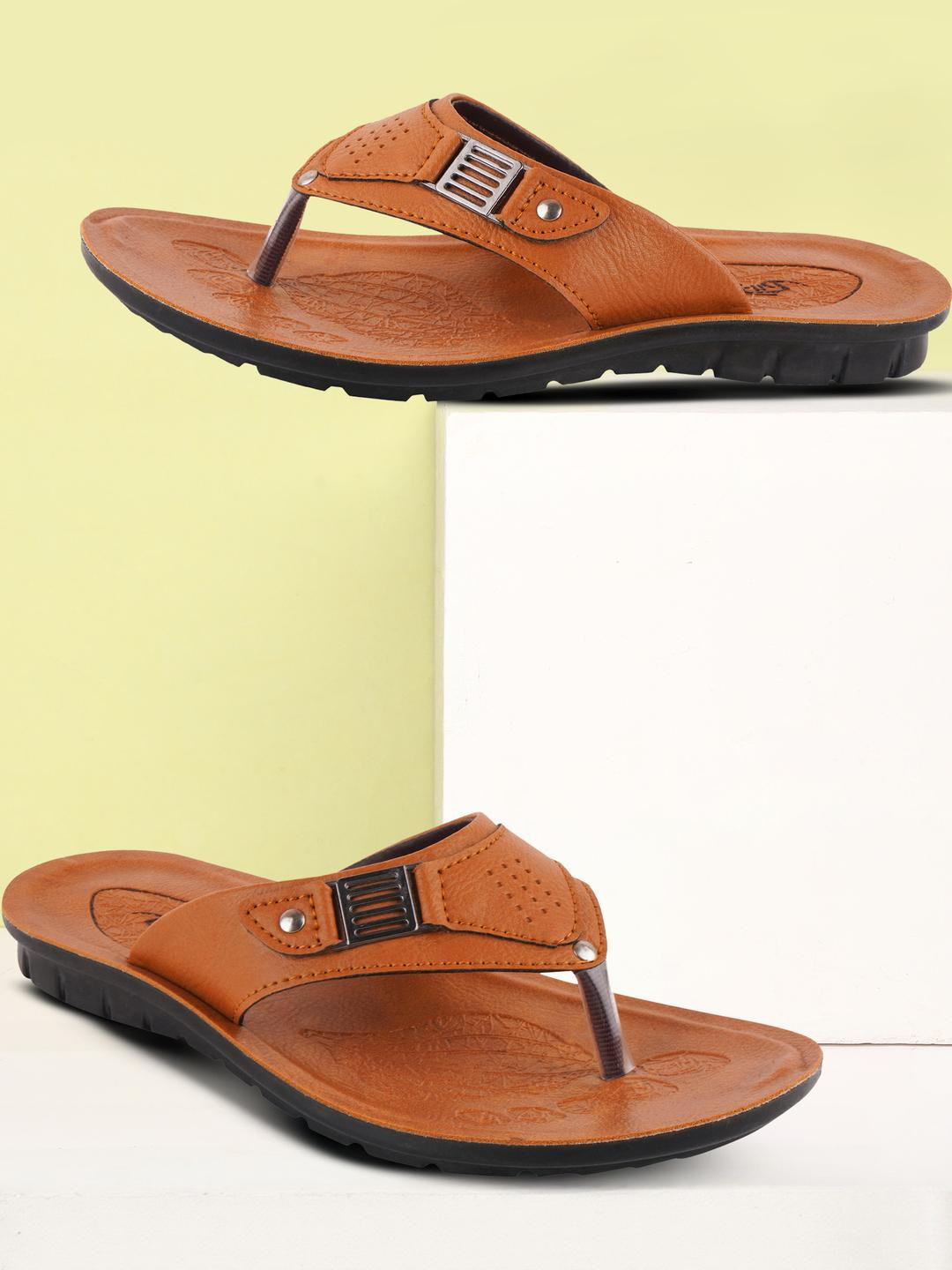 PU-PINE Men Tan Sandals