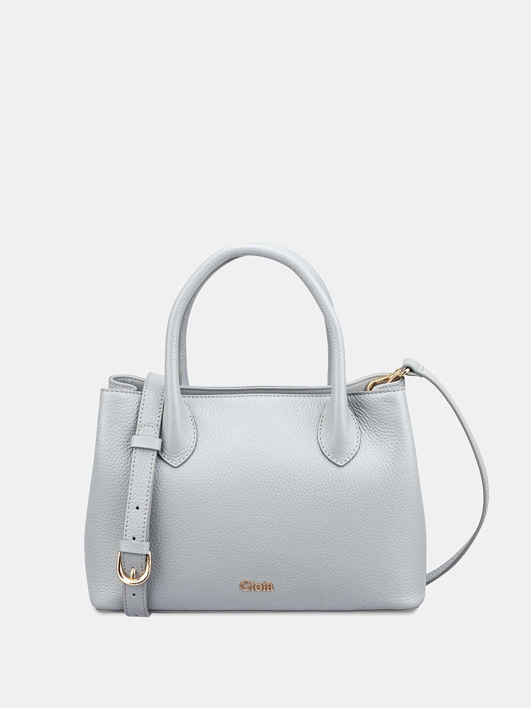 GIOIA Solid Textured Leather Alma Handheld Bag