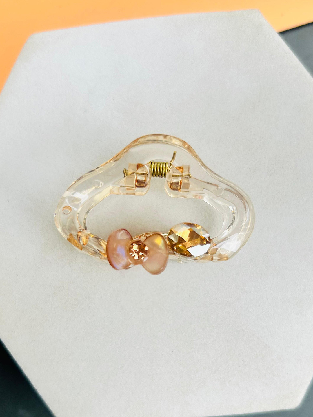 Radhya Accessories Women Gem Crystal Bofeini 5 CM Hair Claw