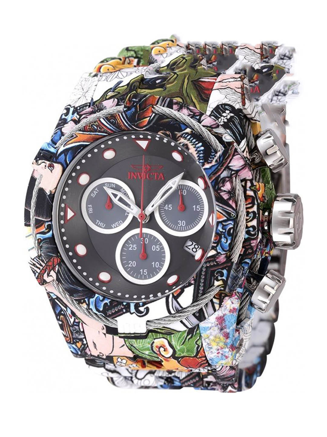 Invicta Men Dial & Stainless Steel Bracelet Style Straps Analogue Watch 45490