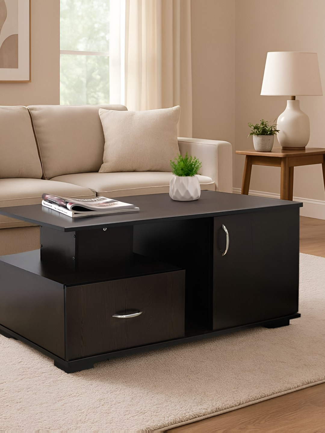 Kik Unisex Krish Wooden Rectangle Coffee Table