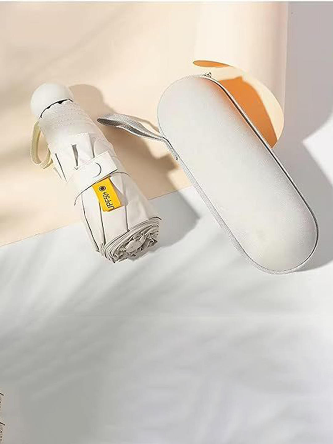 AUGEN Manual 4 Fold Capsule Mini Travel Umbrellas With Case