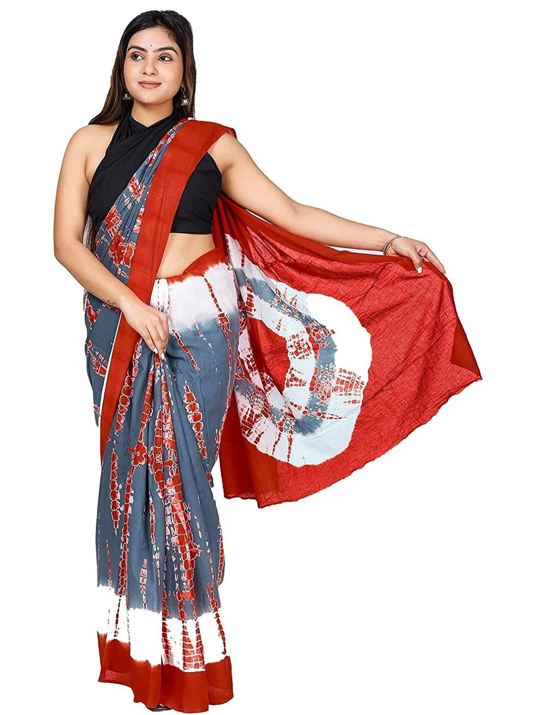 Pinkcity Trade World Multi Pure Cotton Solid Sarees
