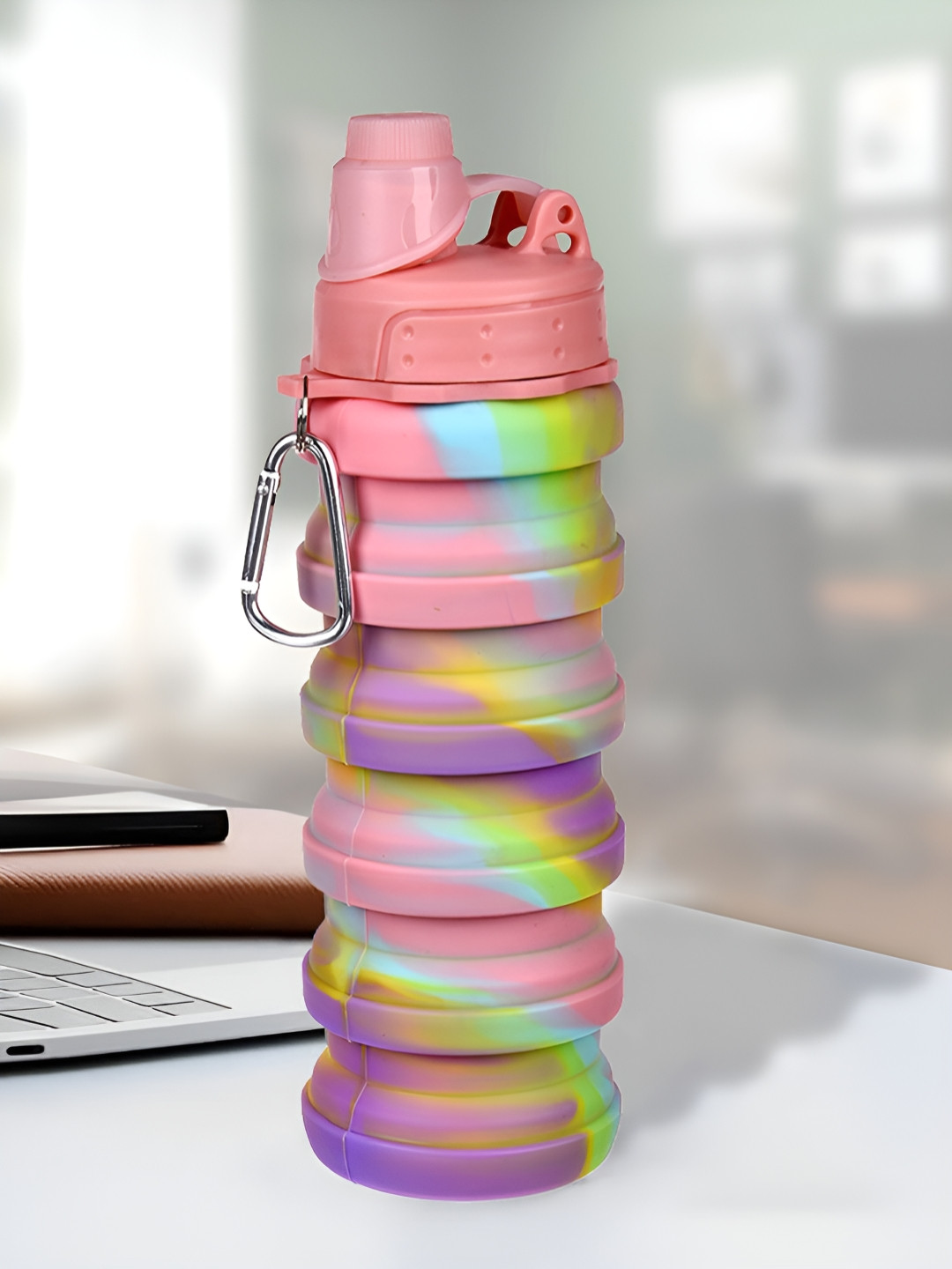 Aura Pink & Blue Silicone Flip Cap Tumbler 500 ml