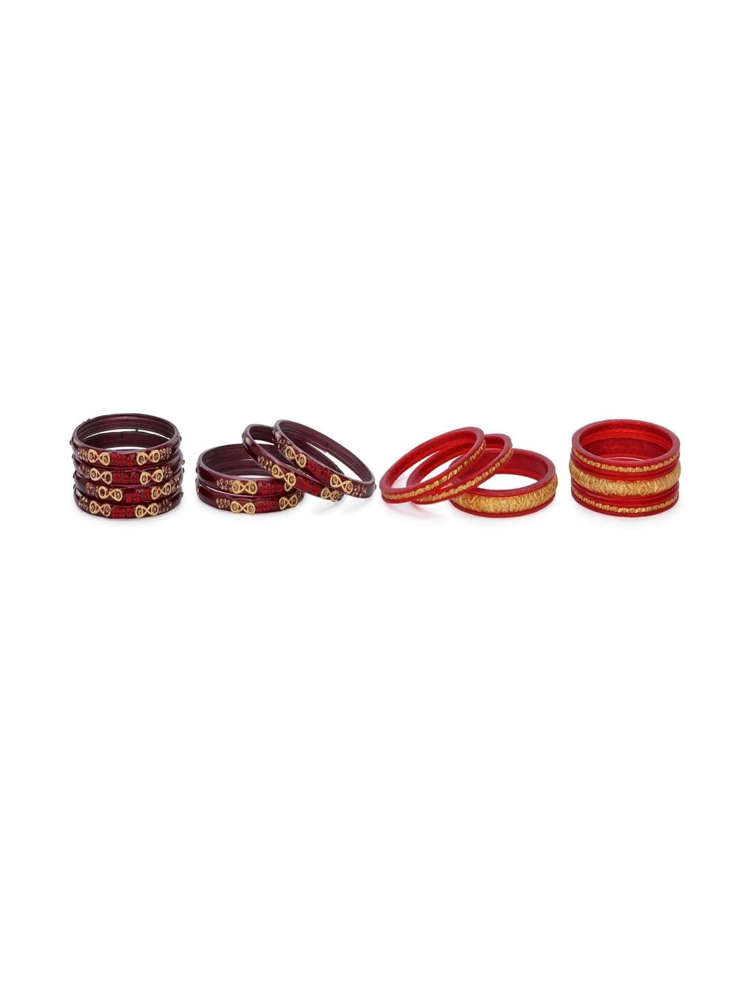 SOMIL Women combo of 2 sets Glass Ethnic Bangles