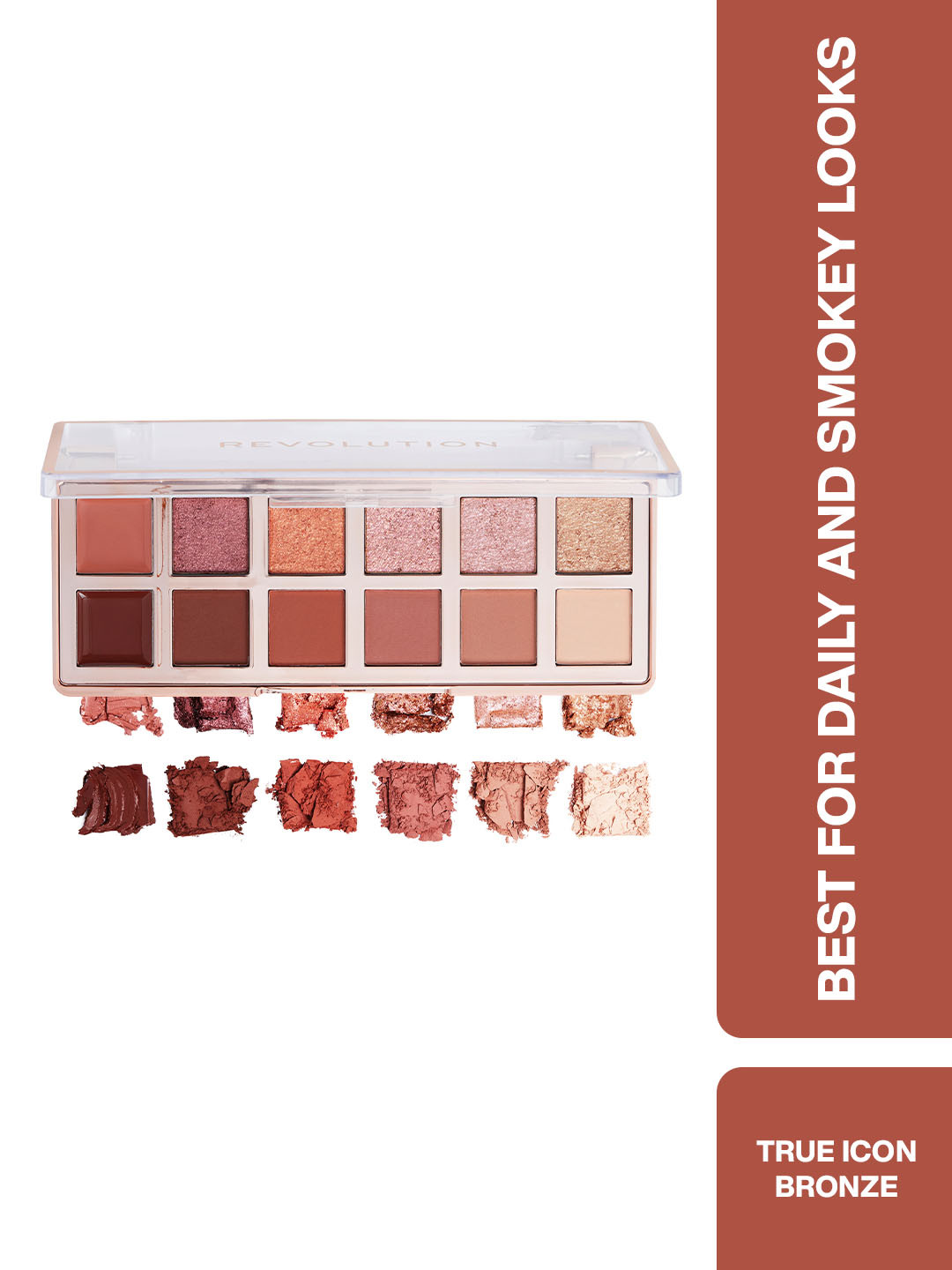 Makeup Revolution London Bronze Eyeshadow Palette - 8.4 g - The True Icon