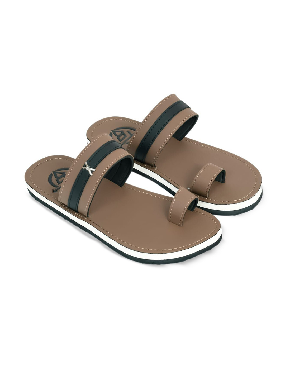 The Baba Men Colourblocked Thong Flip-Flops