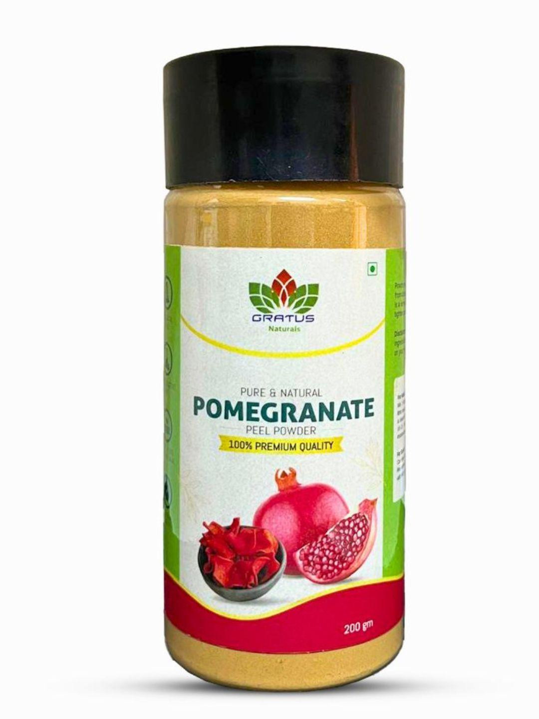 Gratus Naturals Pomegranate Peel Powder for soft and clear skin - 200g
