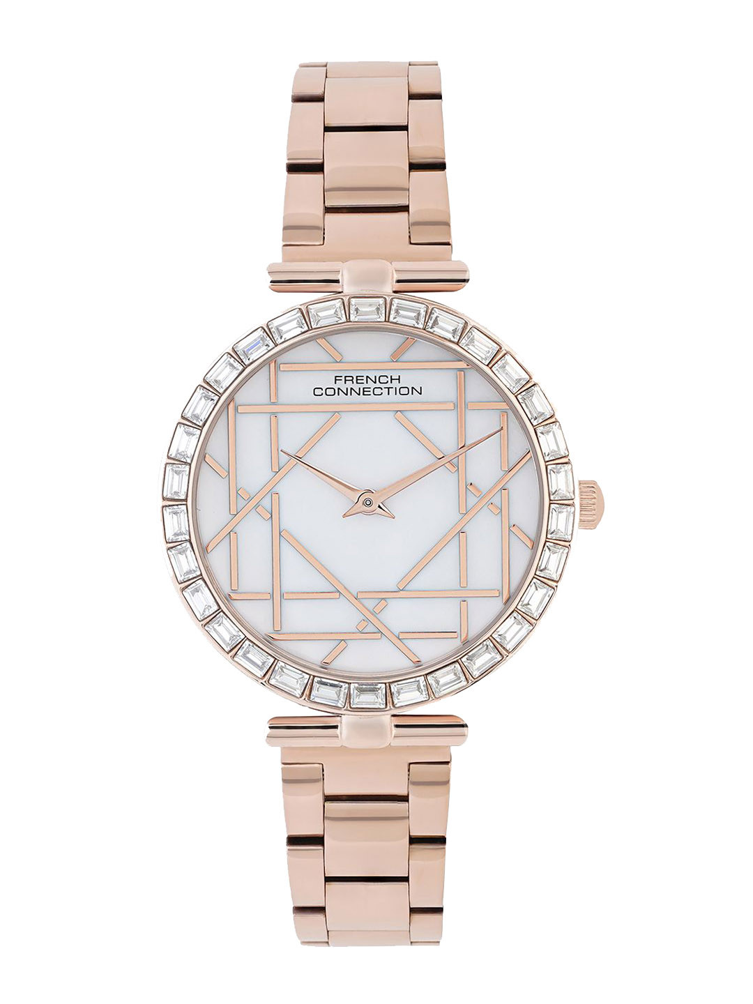 French Connection Silvenza Women Stainless Steel Bracelet Style Straps Analogue Watch