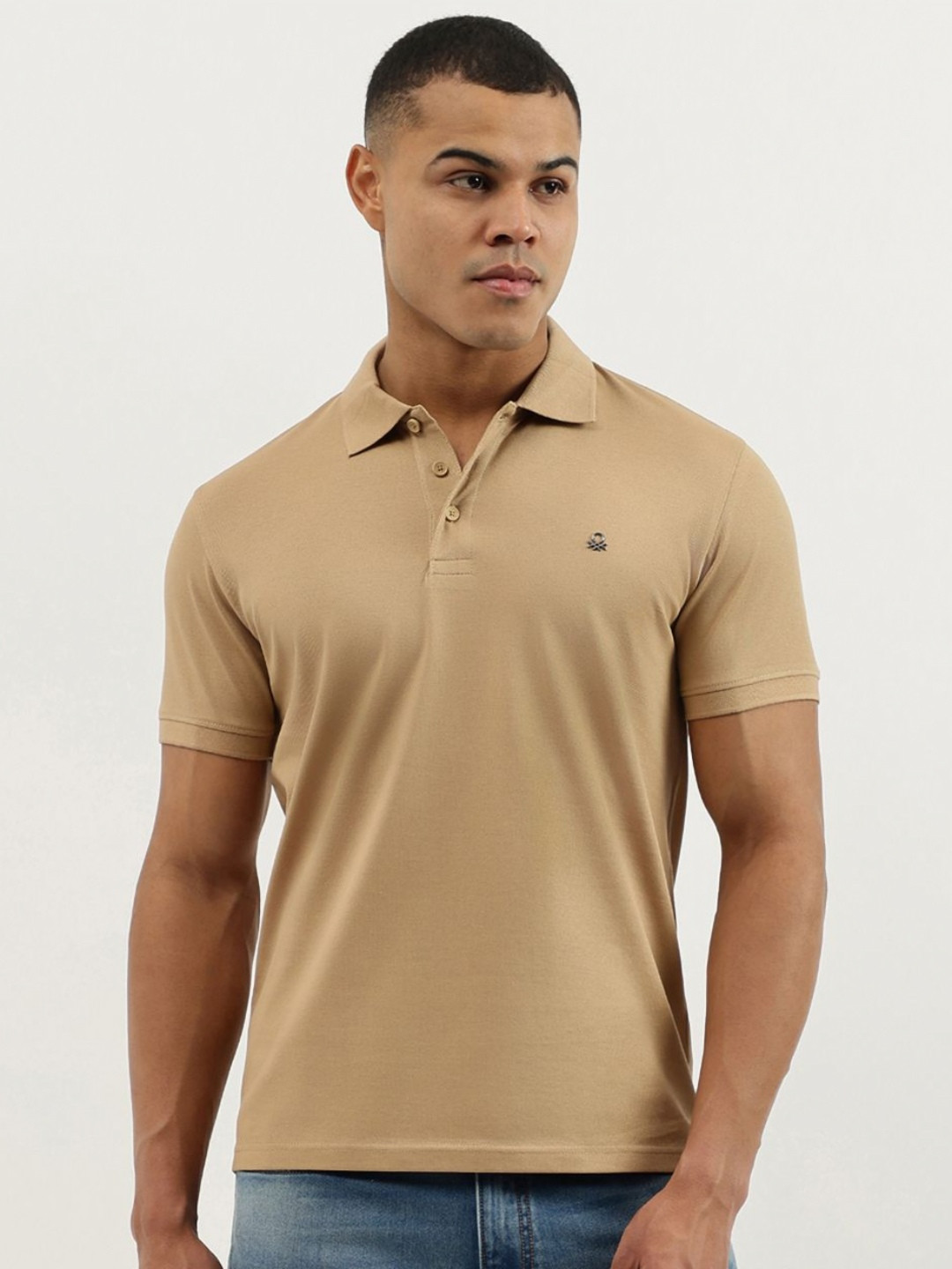 United Colors of Benetton Polo Collar Pure Cotton Casual T-shirt