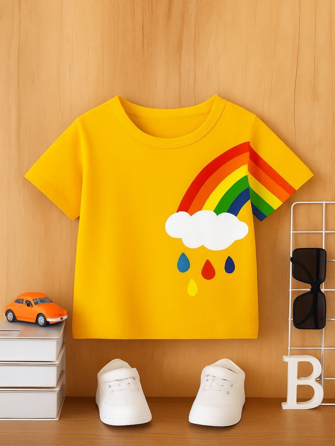 Googo Gaaga Boys Graphic Printed Round Neck Short Sleeves Pure Cotton T-Shirt