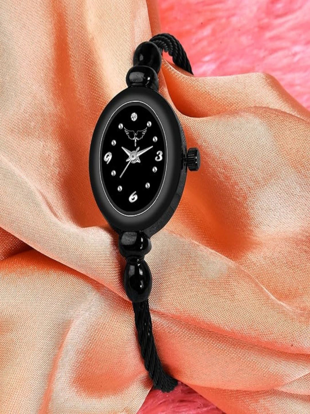 WHITE BIRD Women Brass Round Dial Analogue Watch W.Kadu Full Black