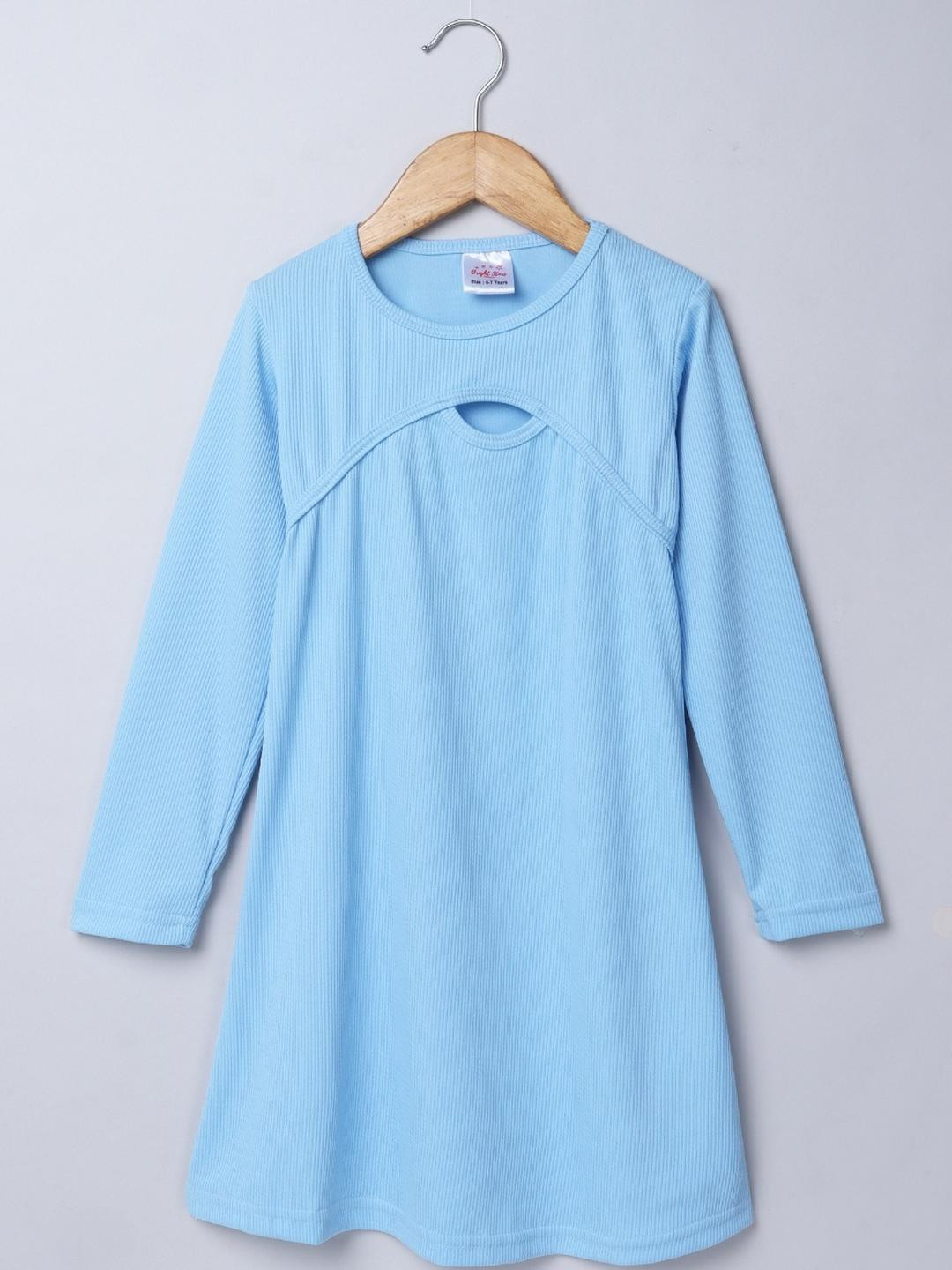 BRIGHT STARS KIDSWEAR Girls Cut-Outs A-Line Midi Dress