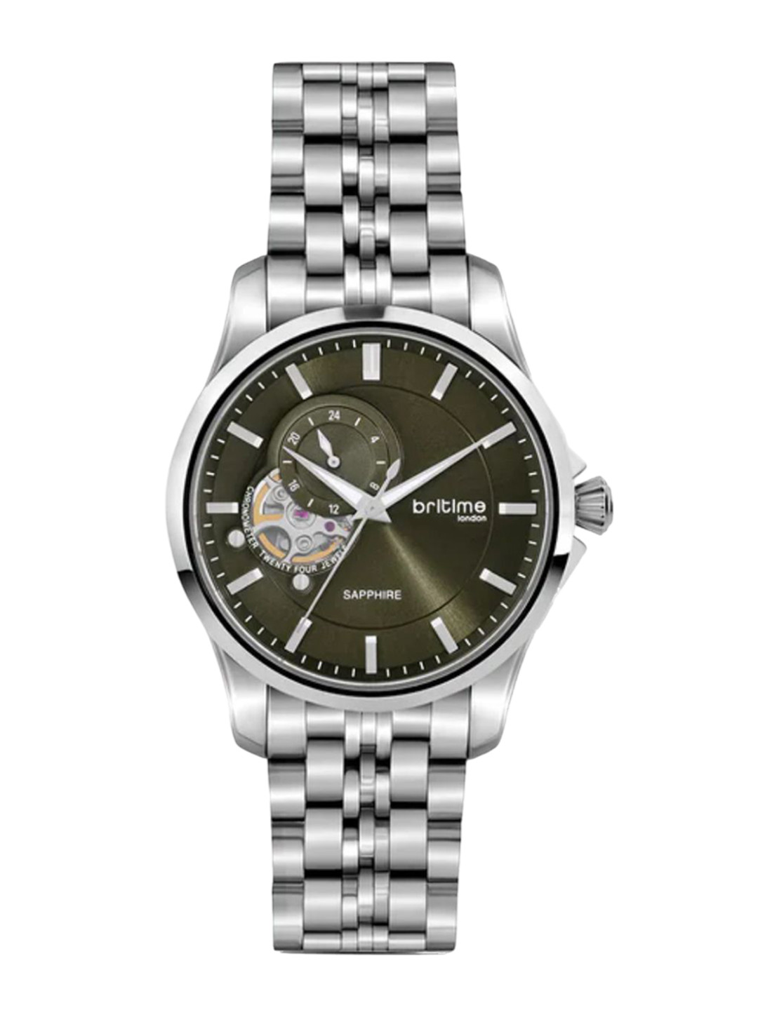 Britime Men Bracelet Style Straps Analogue Automatic Motion Powered Watch 166-M11801