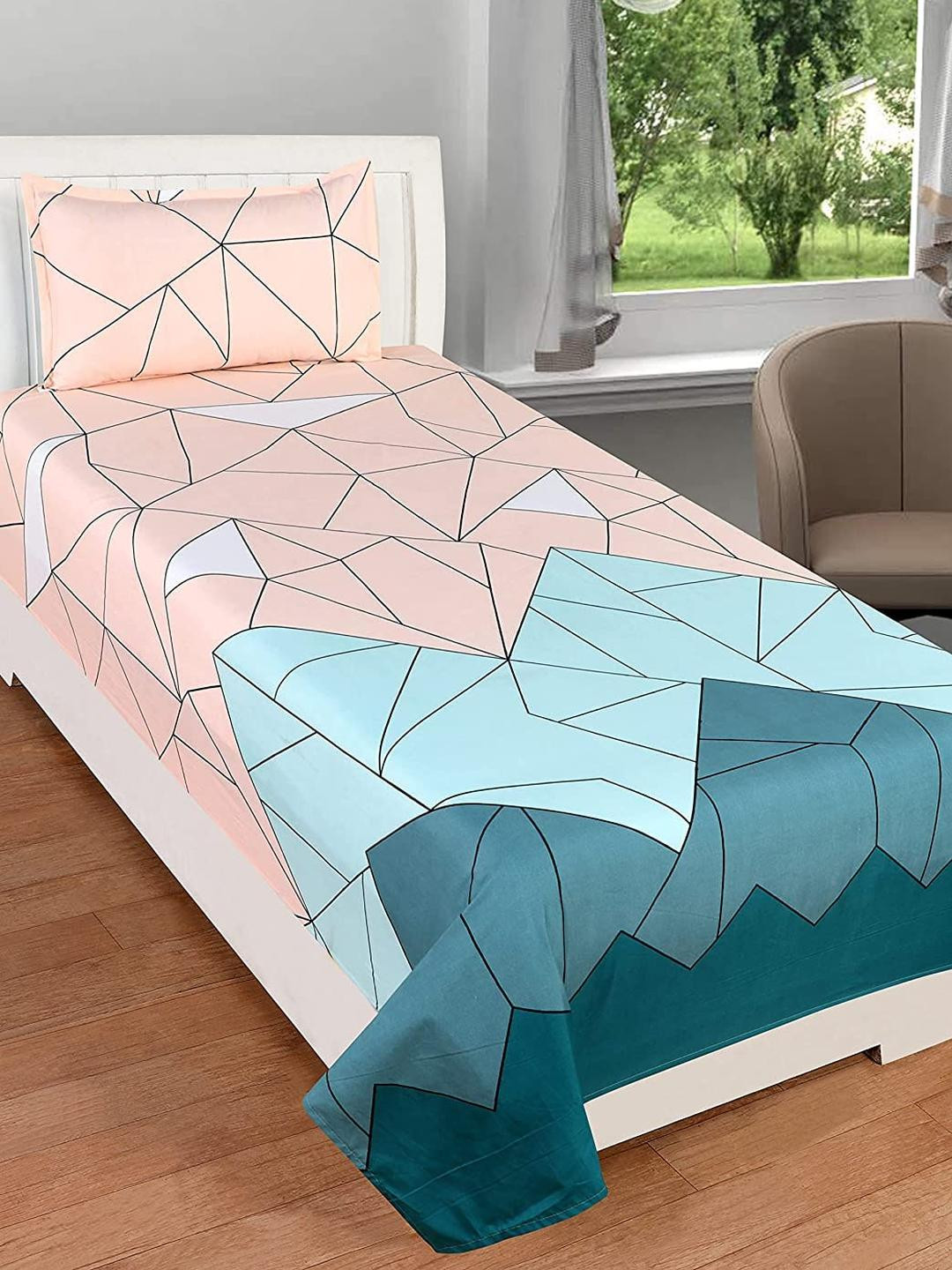 WELLNEST Microfiber Fitted Single Bedsheets
