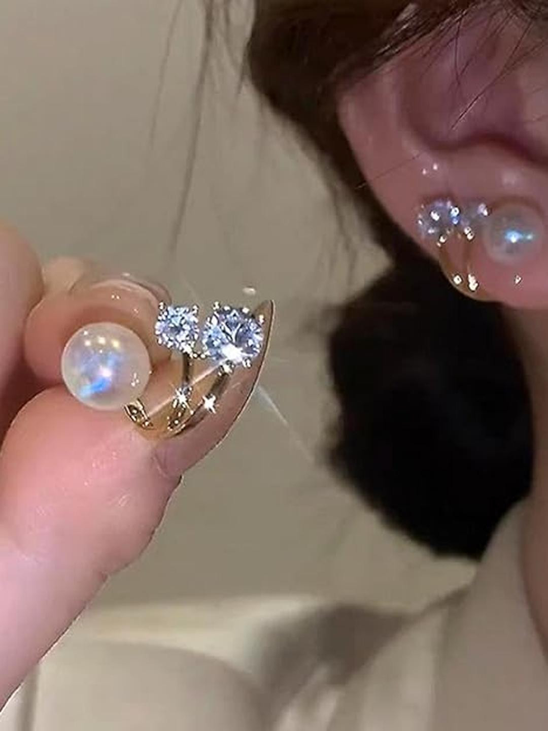 Inara Robes Women Korean Gold Plated Earrings