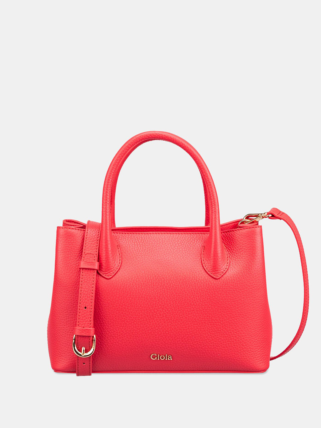 GIOIA Solid Textured Leather Alma Handheld Bag