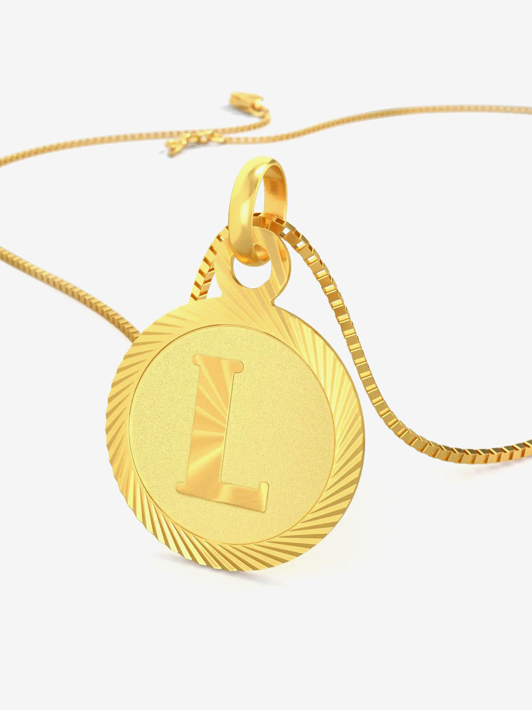 Joyalukkas 22KT Gold Alphabet L Pendant 1.097 g