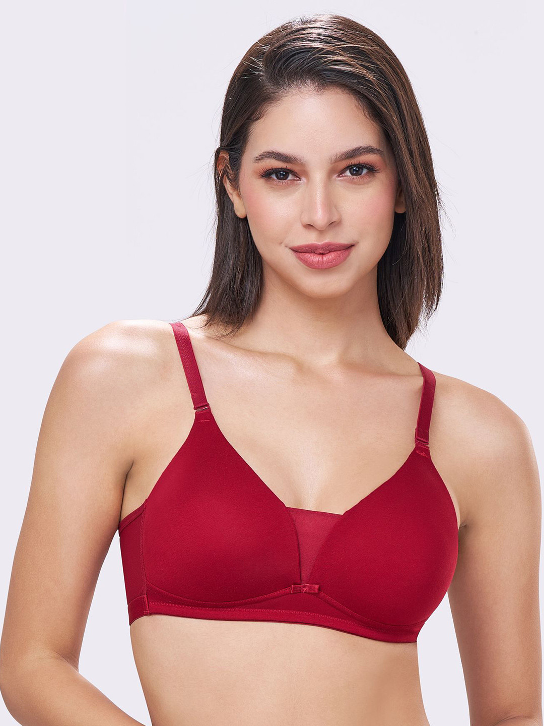 bodyline Pixie Sangria Medium Coverage Lightly Padded Cotton Seamless T-shirt Bra
