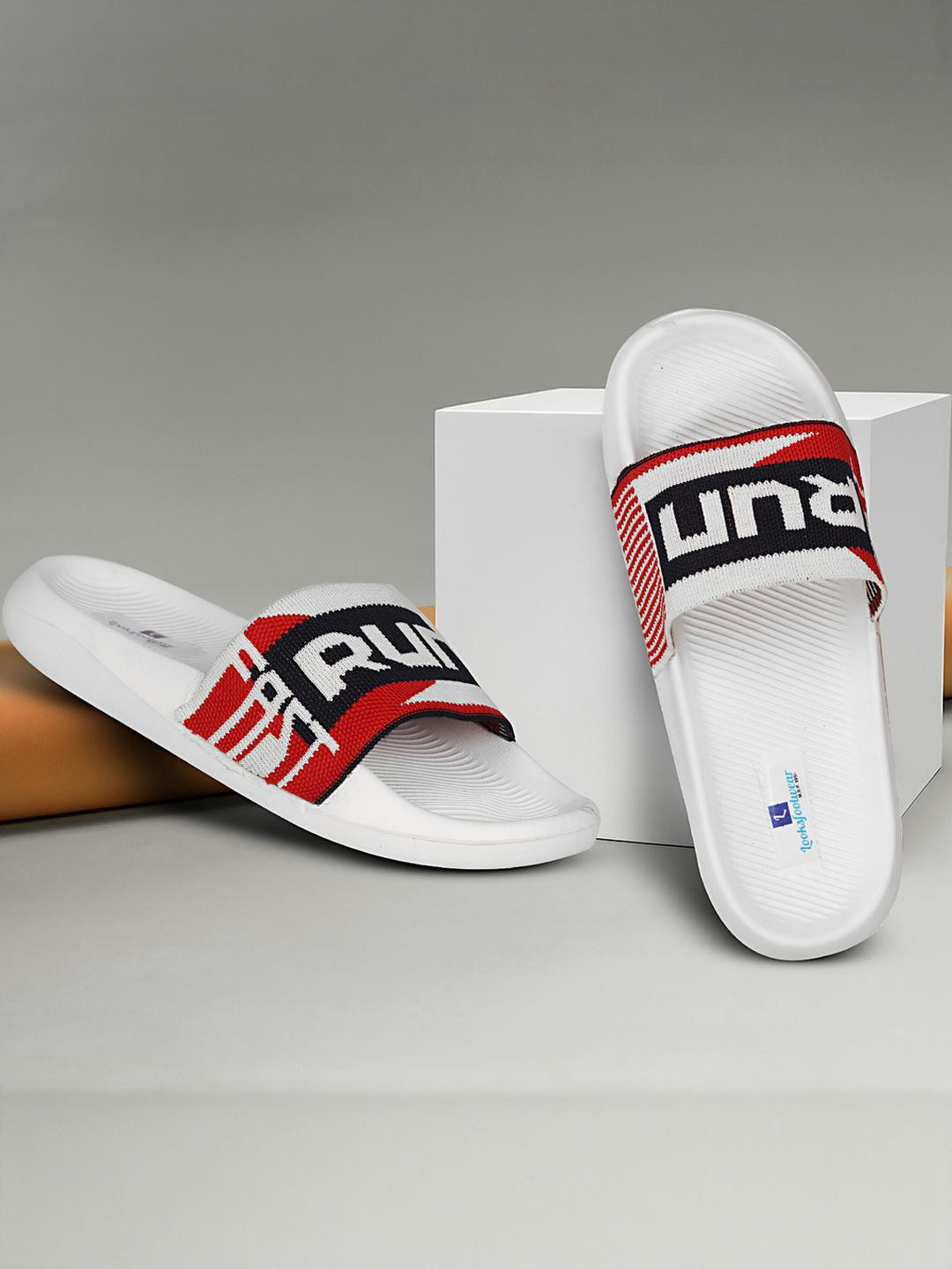 looksfootwear Men Rubber Printed Slip-On