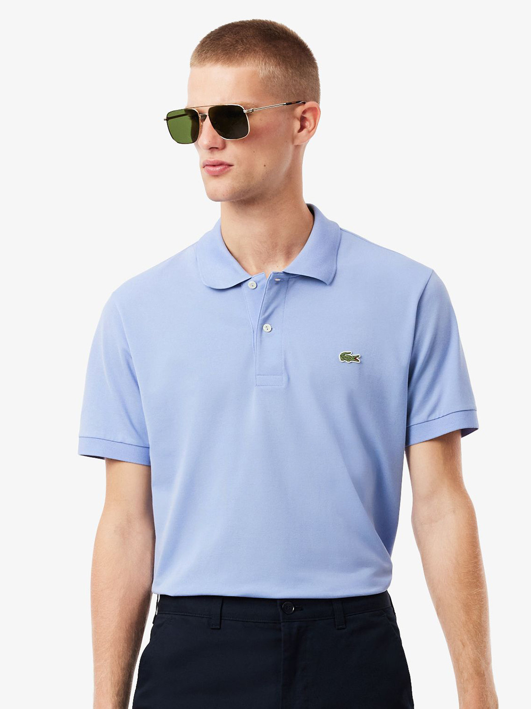 Lacoste Men Solid Polo Collar T-shirt