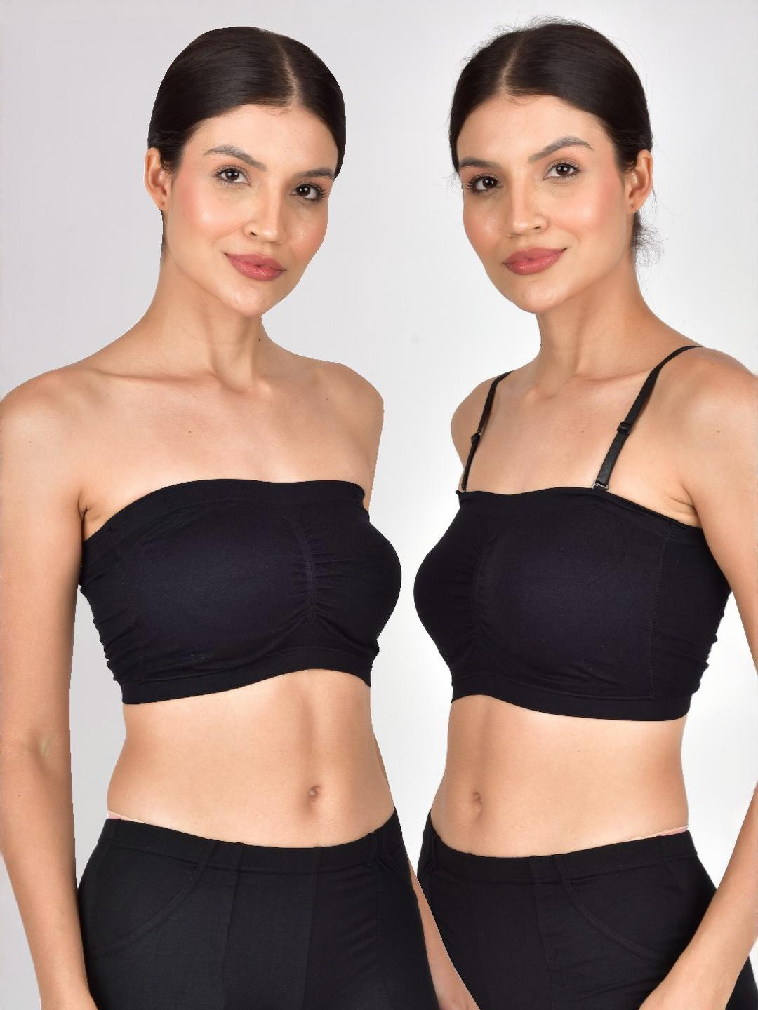 PIFTIF Bandeau Lightly Padded Full Coverage Bra