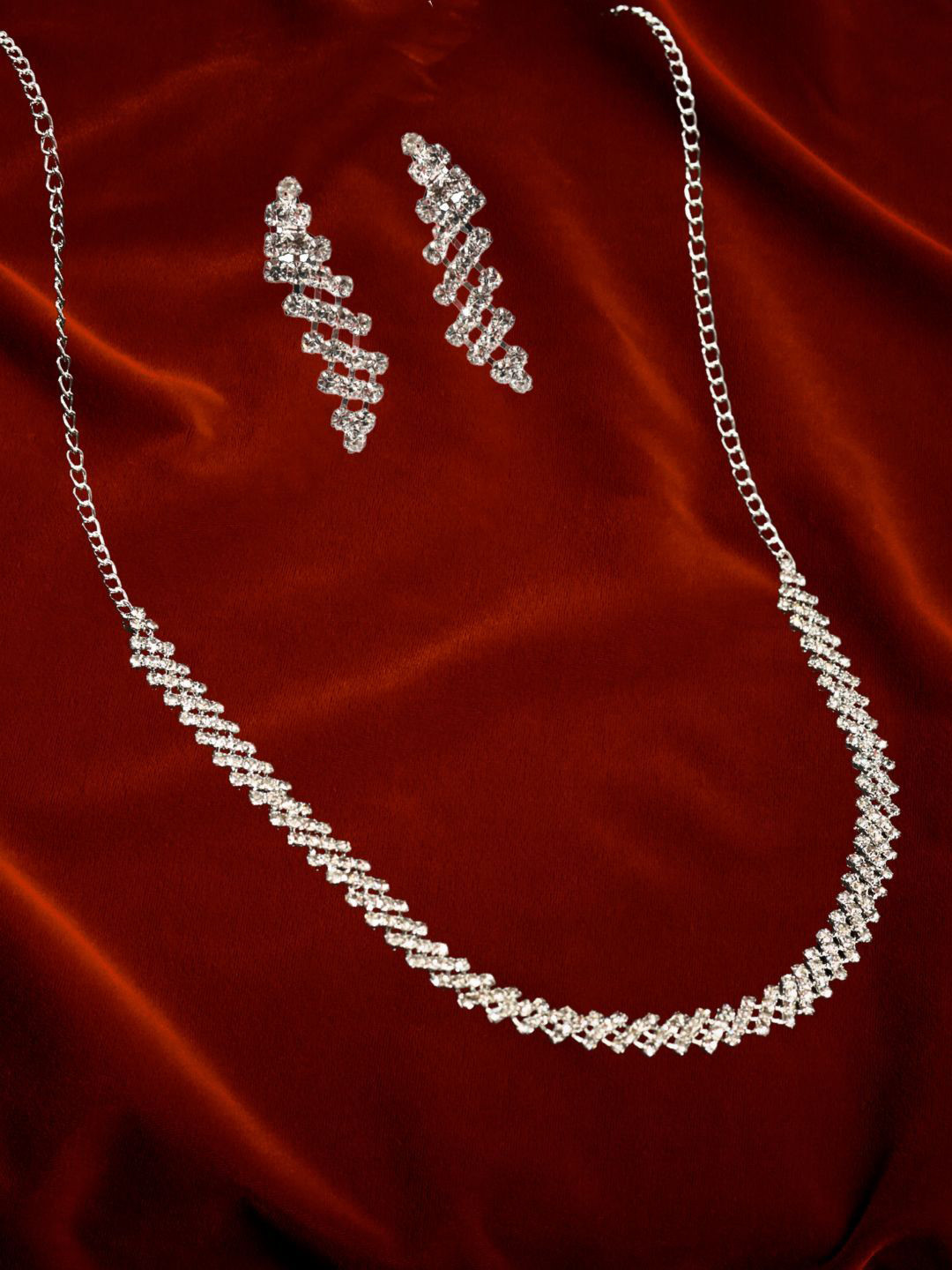 The Pure Virgo American Diamond Stone-Studded Jewellery Set