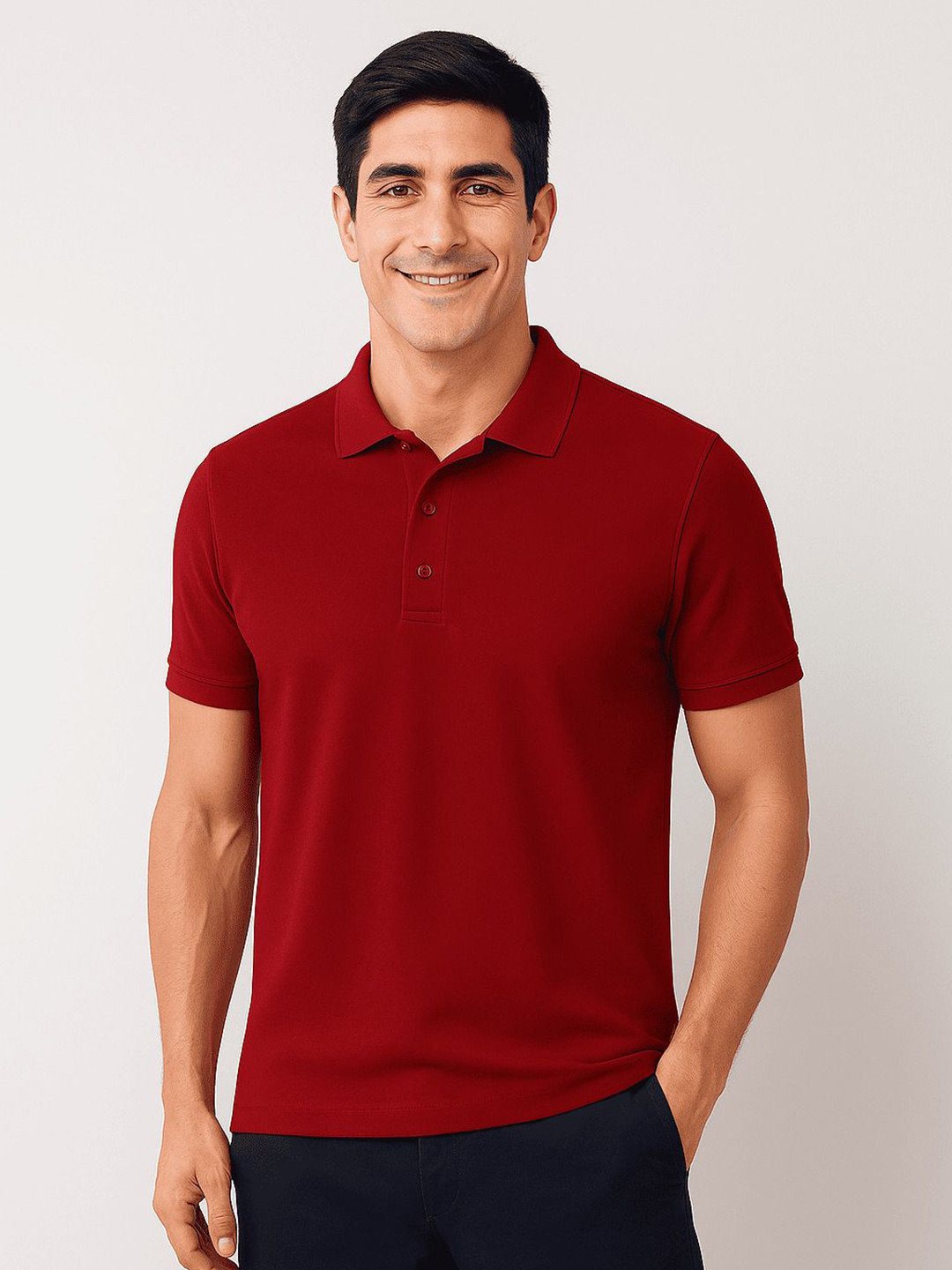 EXILION Polo Collar Short Sleeves Regular Fit T-Shirt