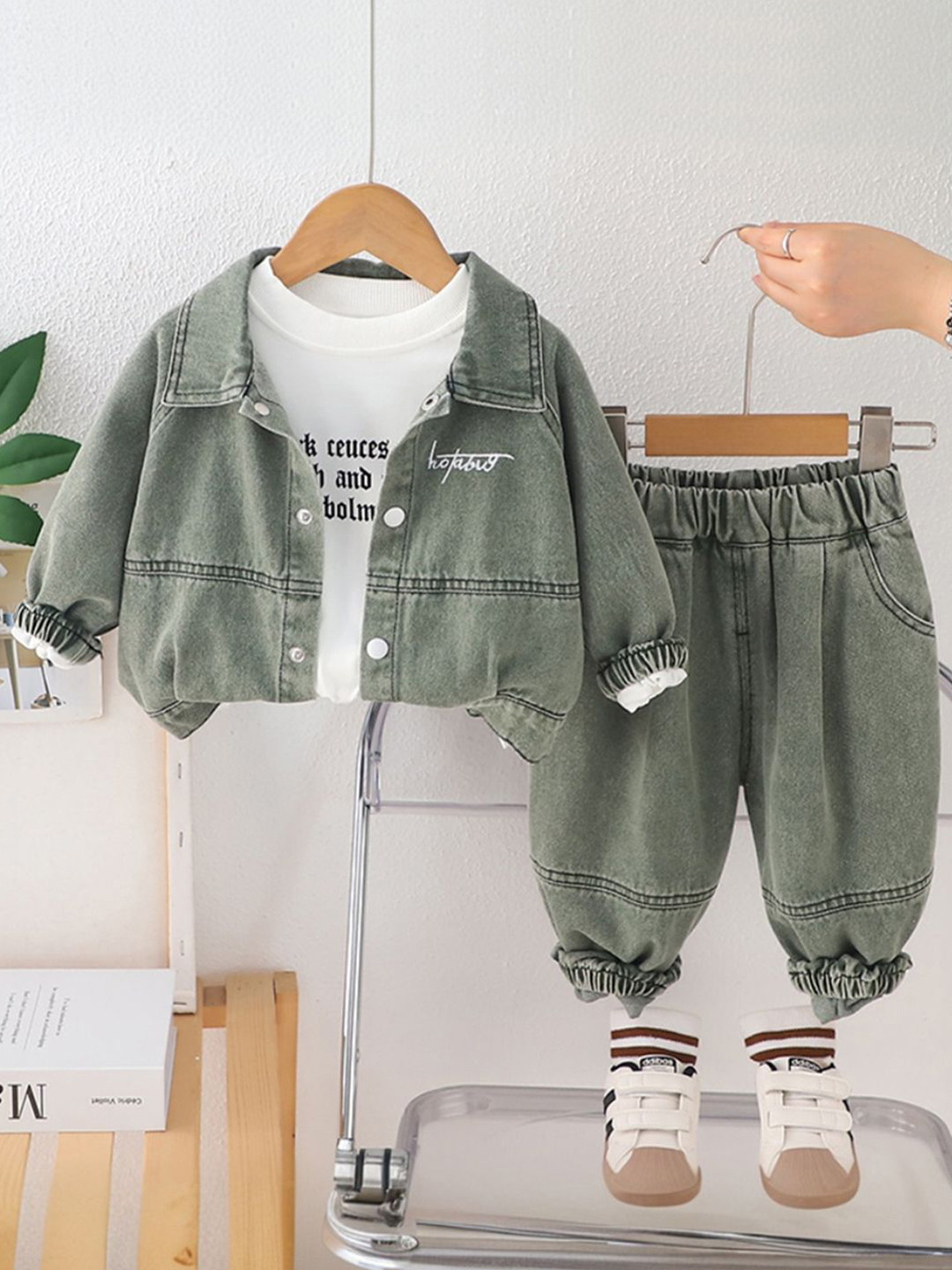 INCLUD Infant Boys Printed Shirt With T-Shirt With Trousers
