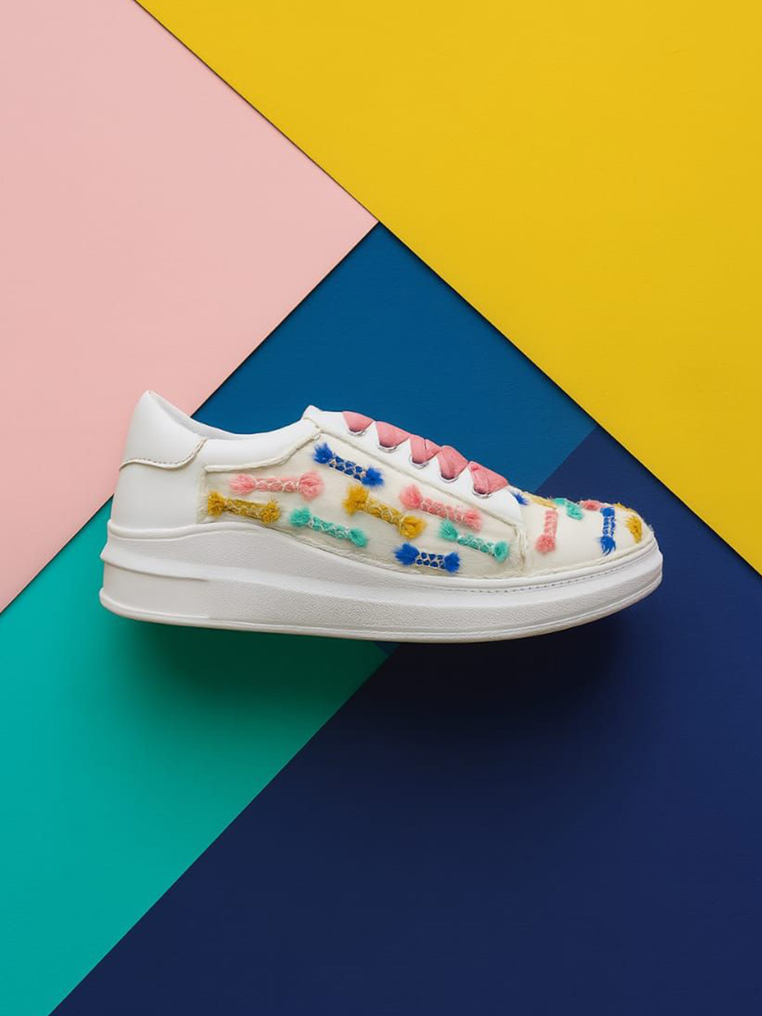 The Saree Sneakers Women Textured Lightweight Sneakers