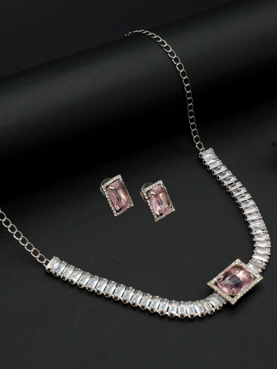 The  Pure Virgo AD Crystal & Stone Studded Jewellery Set
