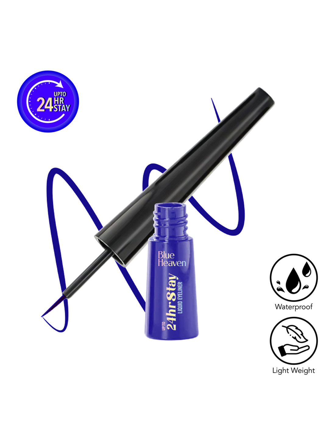 Blue Heaven 24HR Stay Waterproof Smudge-Proof Liquid Eyeliner 3ml - Electric Blue
