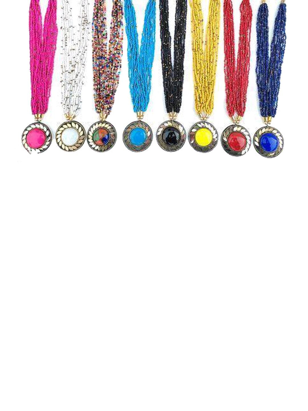Grace Collections Women Set Of 8 Beaded Minimal Chains