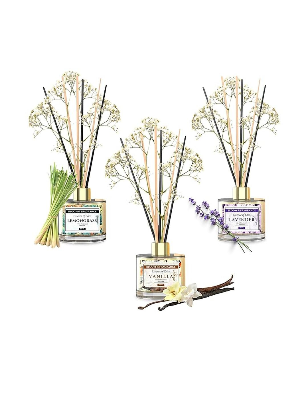 Bloom & Fragrance Multicolour Set of 3 Reed Diffuser