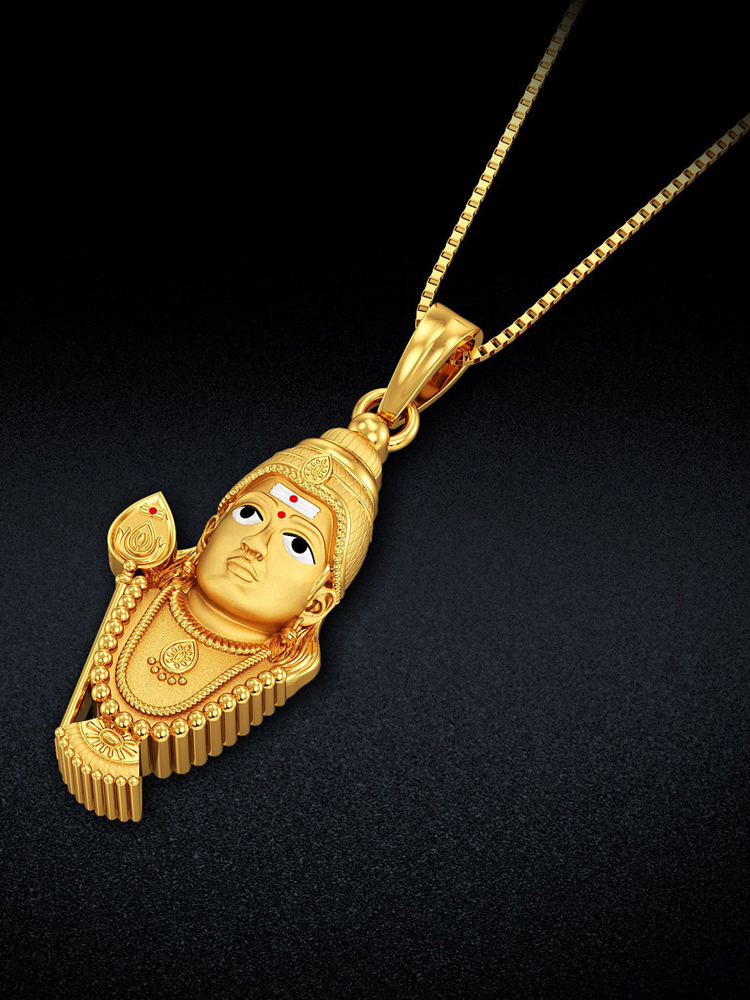 Joyalukkas Unisex 22KT Lord Murughan Gold Pendant - 7.71 g