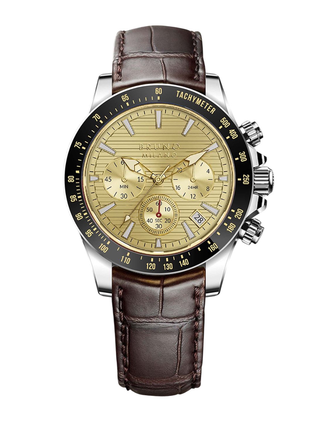 Bruno Milano Men Textured Straps Analogue Chronograph Watch BM1010-08