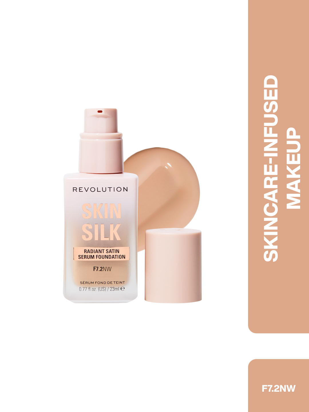 Makeup Revolution London Skin Silk Radiant Satin Serum Foundation 23ml - F7.2NW