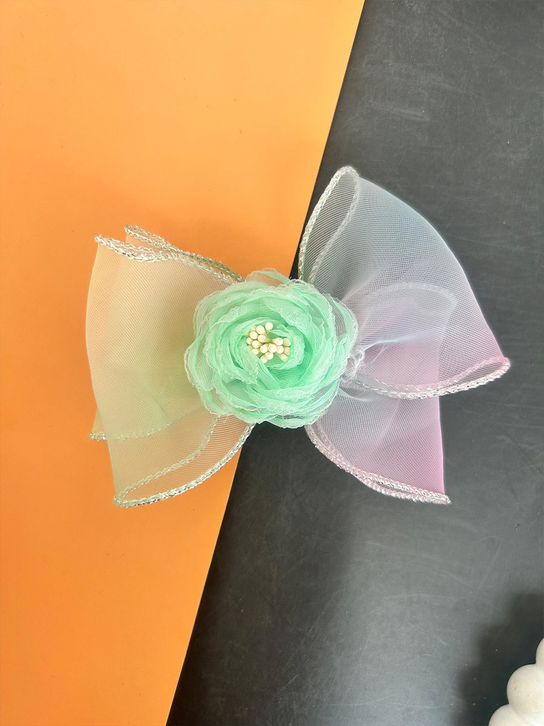 Radhya Accessories Women Rosette Fairy Hair Bow Clip