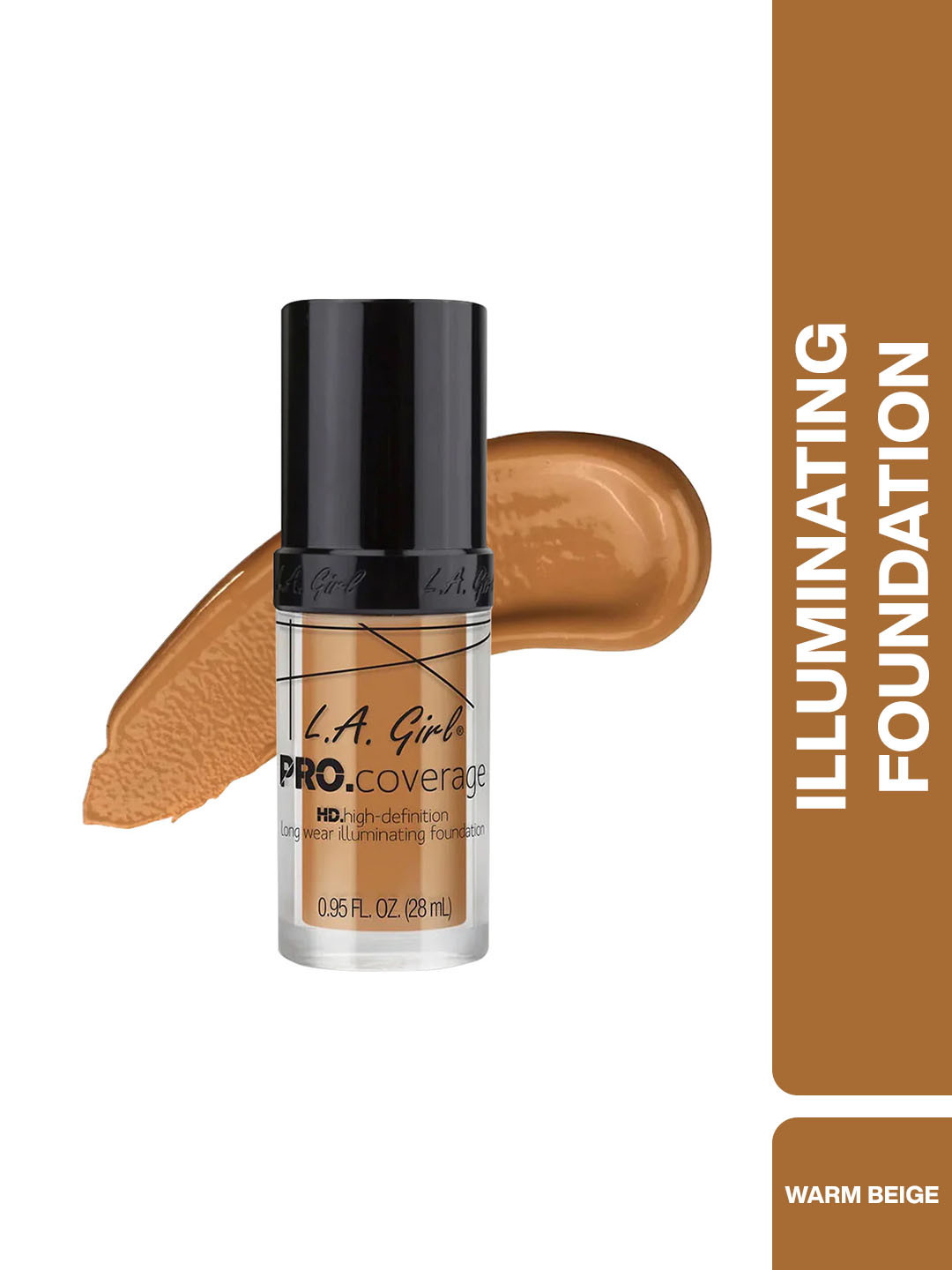 L.A Girl Warm Beige Pro Coverage HD Long Wear Illuminating Foundation GLM647