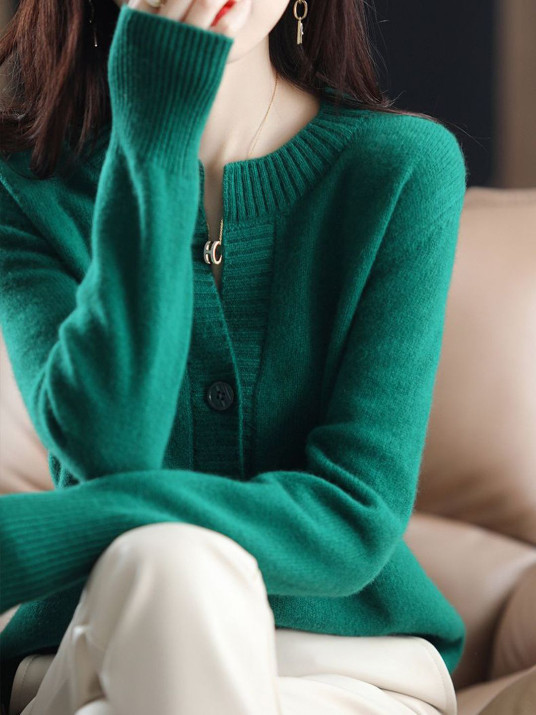 bebe Women Long Sleeve Button-Up Cotton Cardigan Sweater