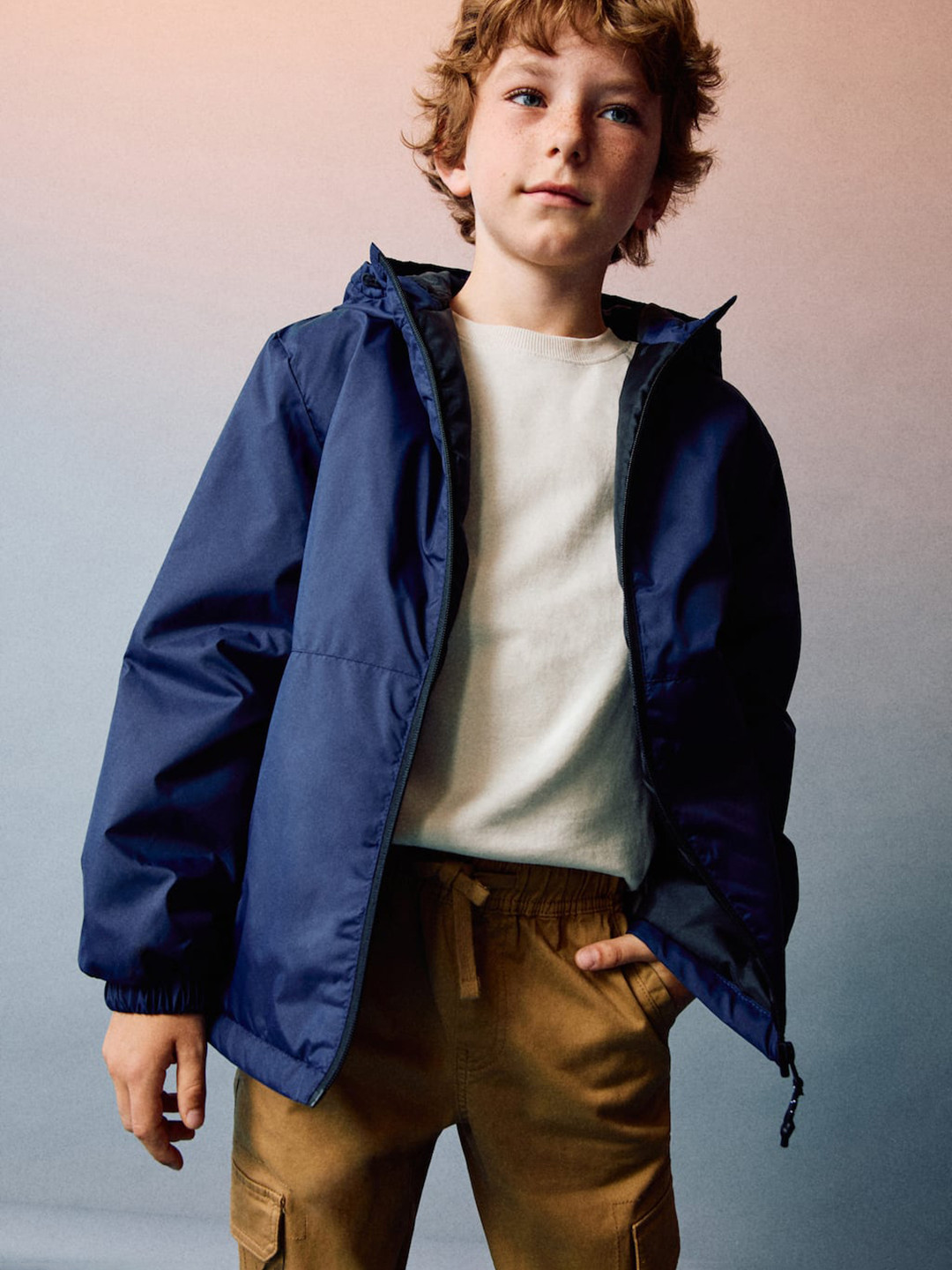 Mango Kids Boys Water-repellent Quilted Hooded Puffer Jacket