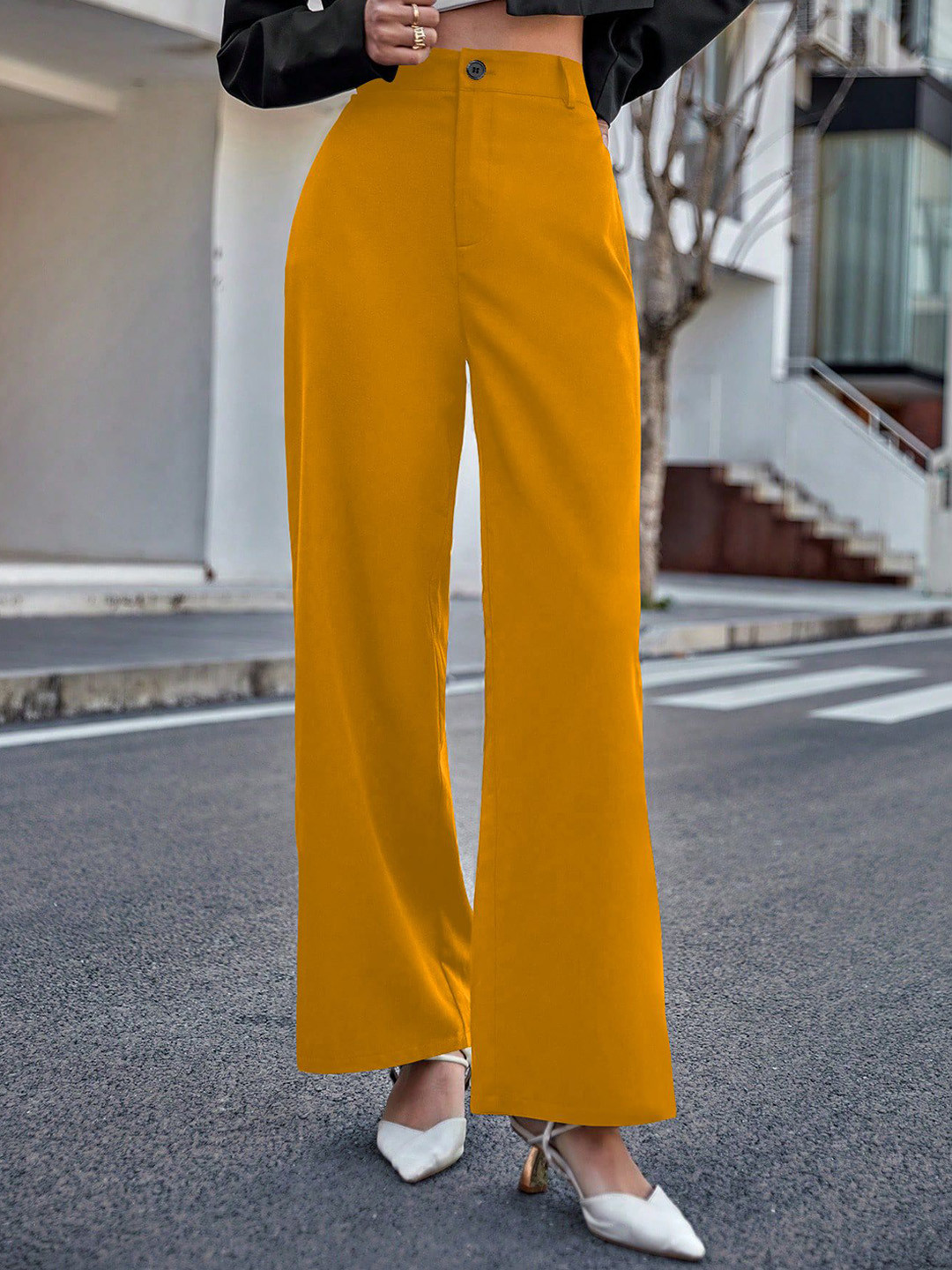 TOOCHKI Women Relaxed Straight Leg High-Rise Trousers