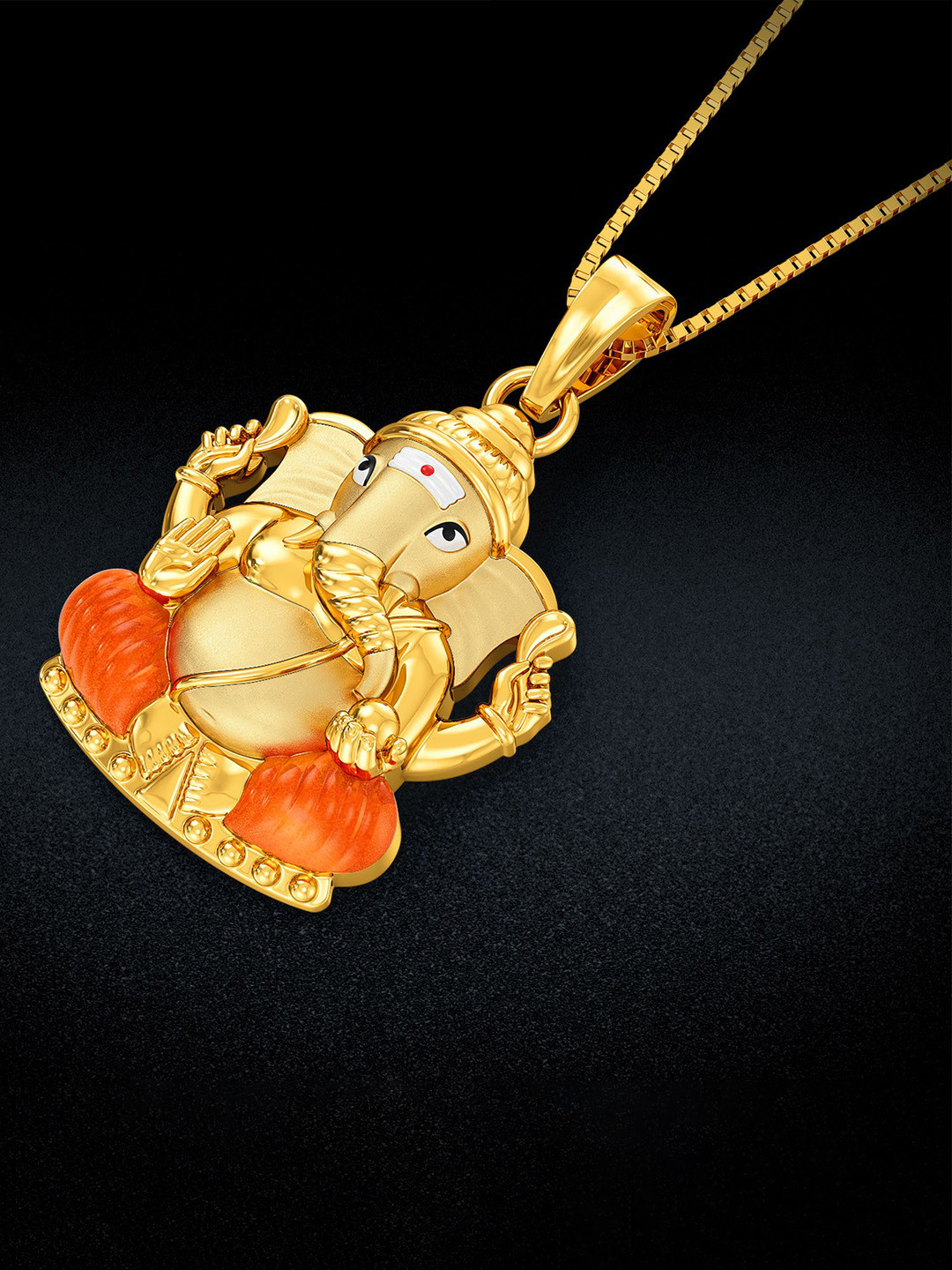 Joyalukkas Unisex 22KT Lord Ganesh Gold Pendant - 4.477 g