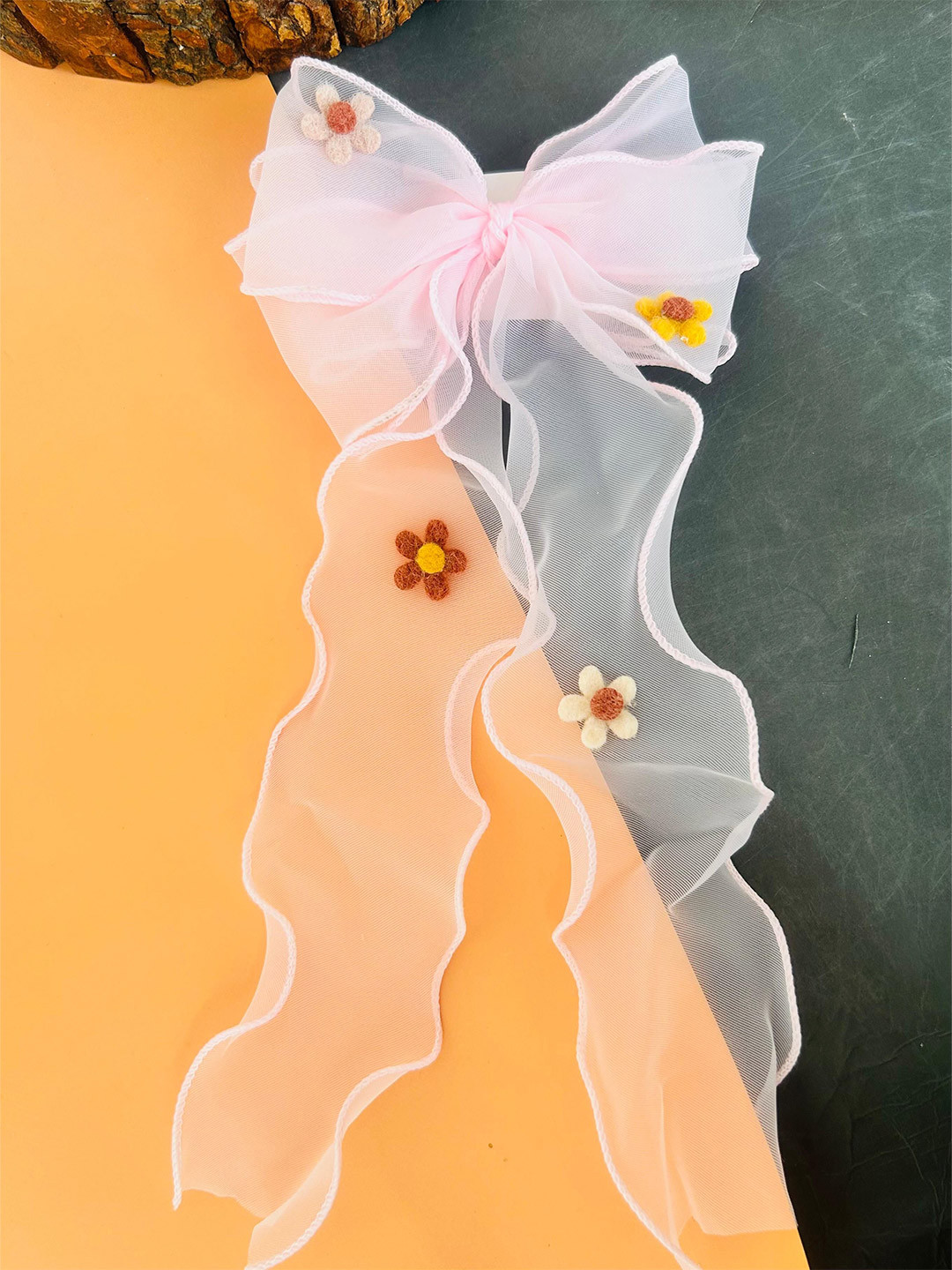 Radhya Accessories Women Floral Mist Hair Bow Clip