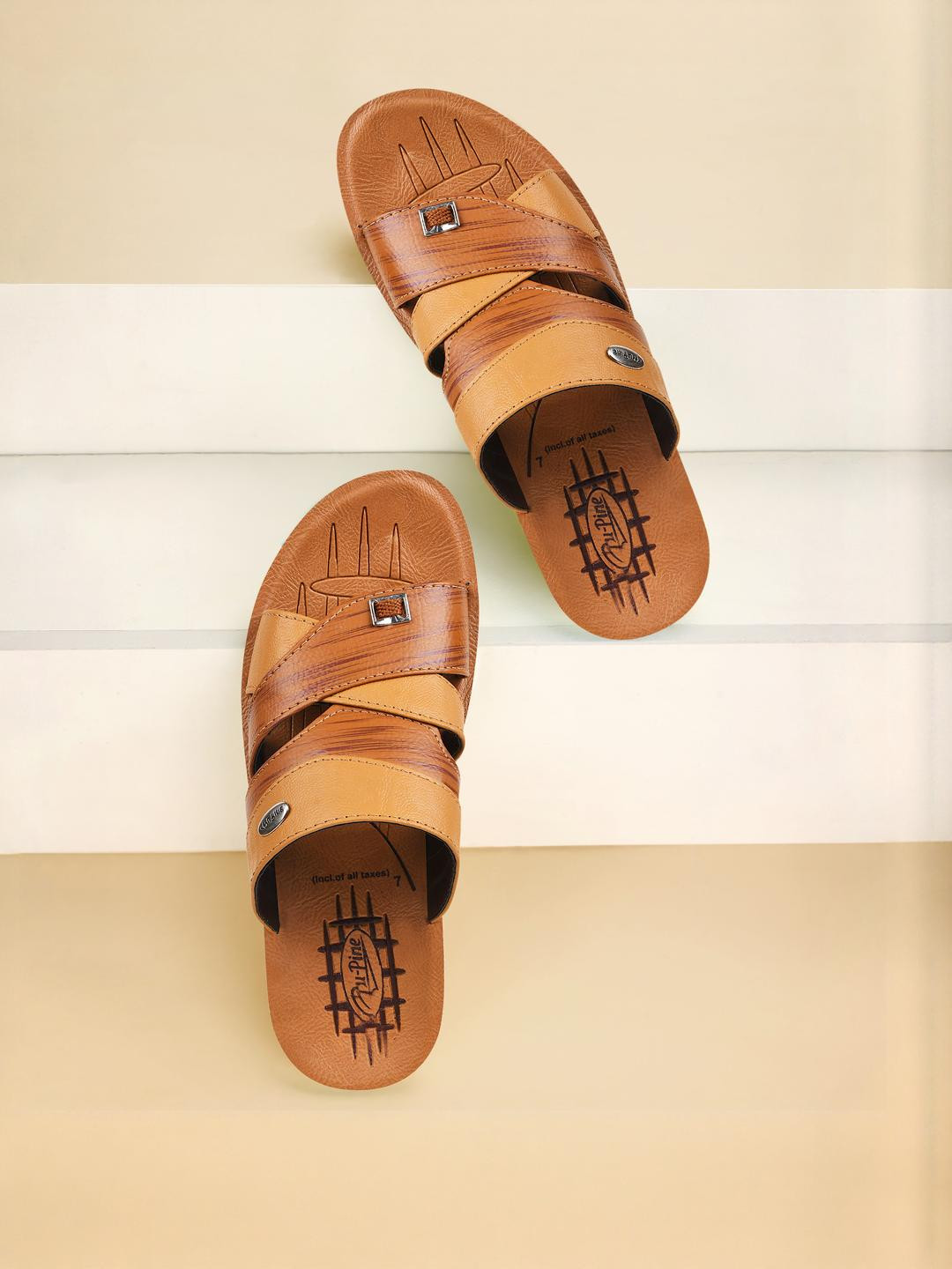 PU-PINE Men Brown Flip-Flop Sandals