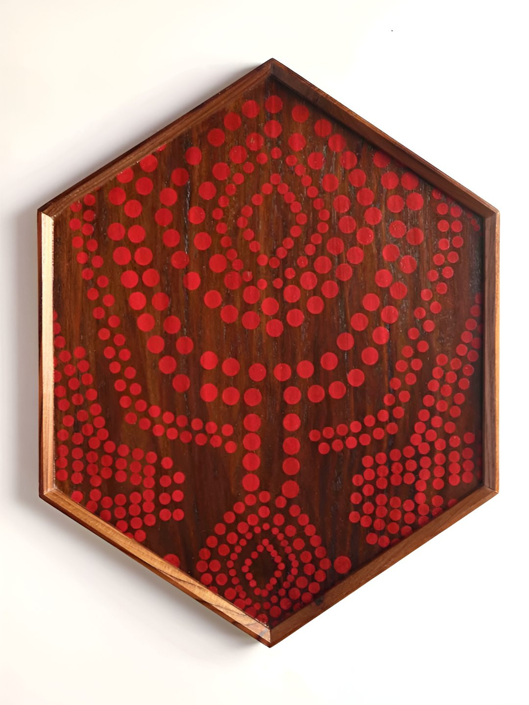 FREEDOM TREE Red Wood Easy to Clean Serving Tray