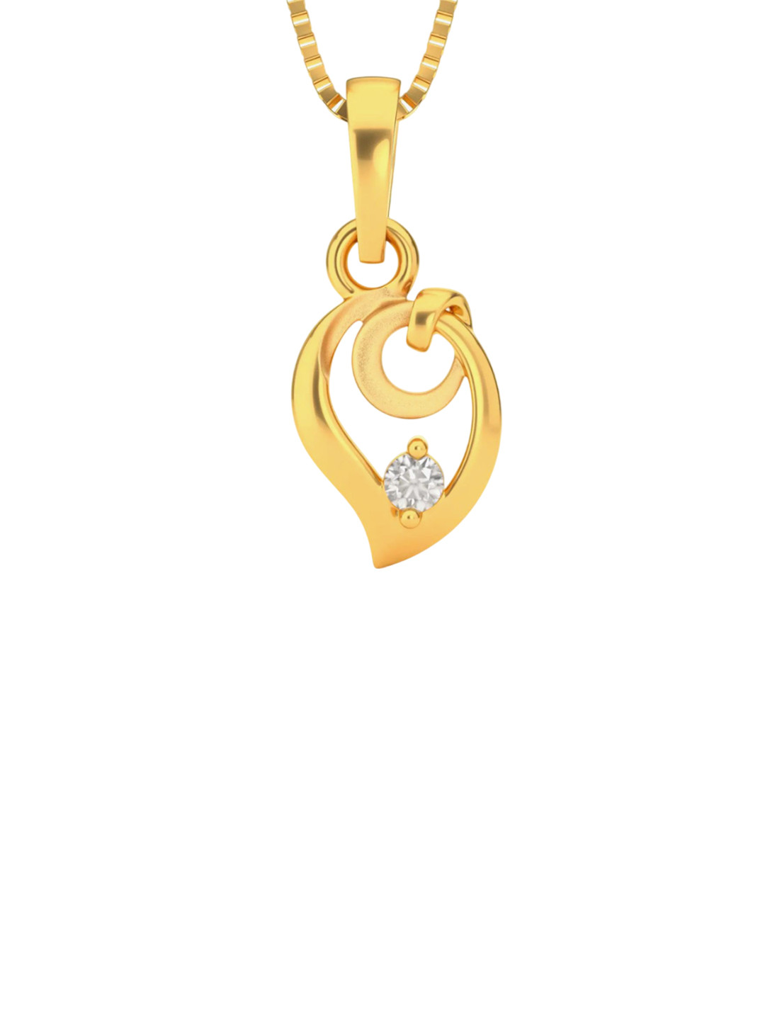 Joyalukkas Women 22KT Gold Leaf Pendant - 1.478 g