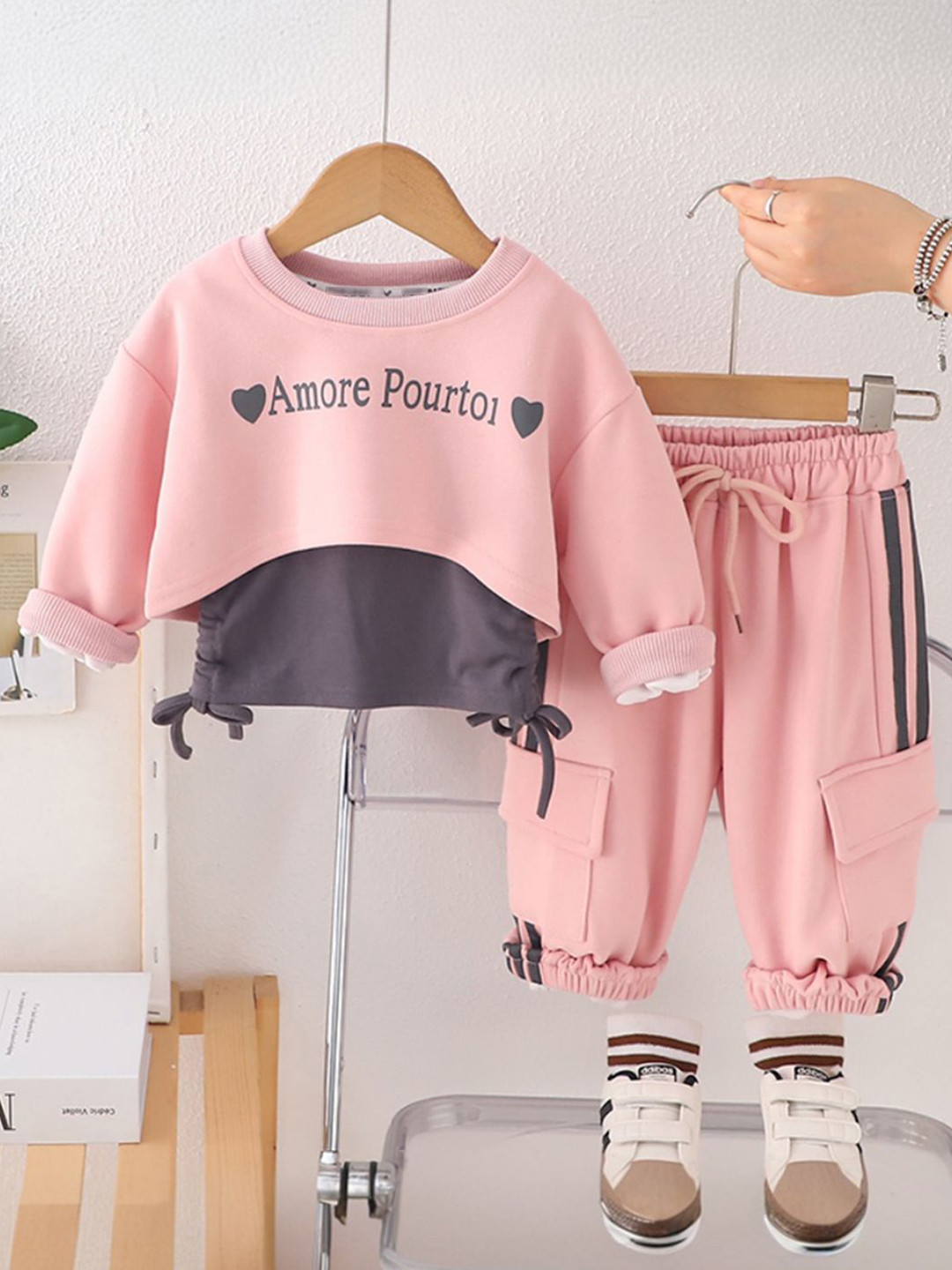 INCLUD Infant Boys Printed Sweatshirt With T-Shirt And Trousers