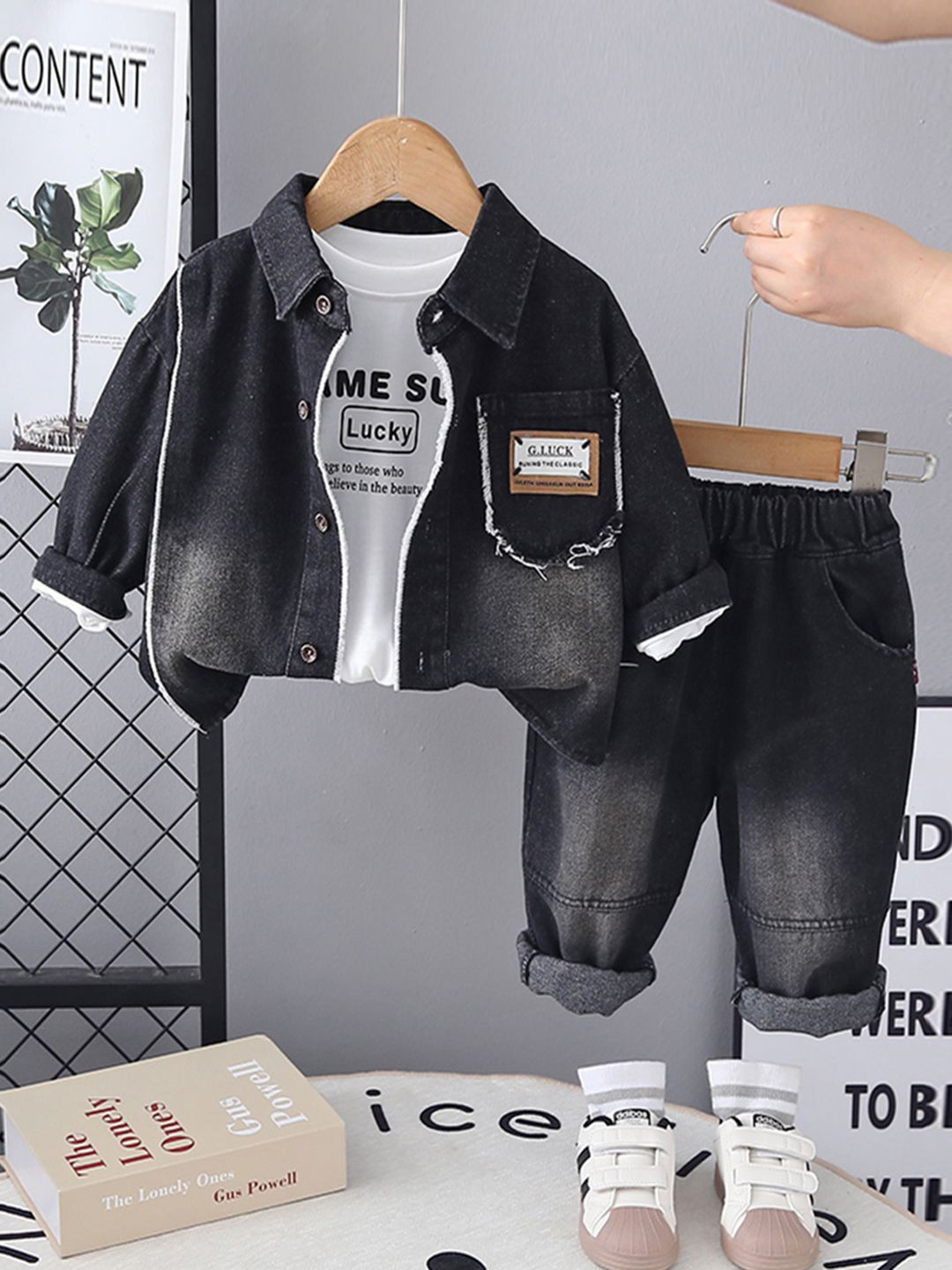 INCLUD Boys Long Sleeves Shirt And T-shirt With Trousers