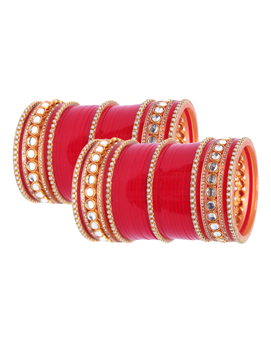 Shinemore Set Of 2 Stone Studded Bangle